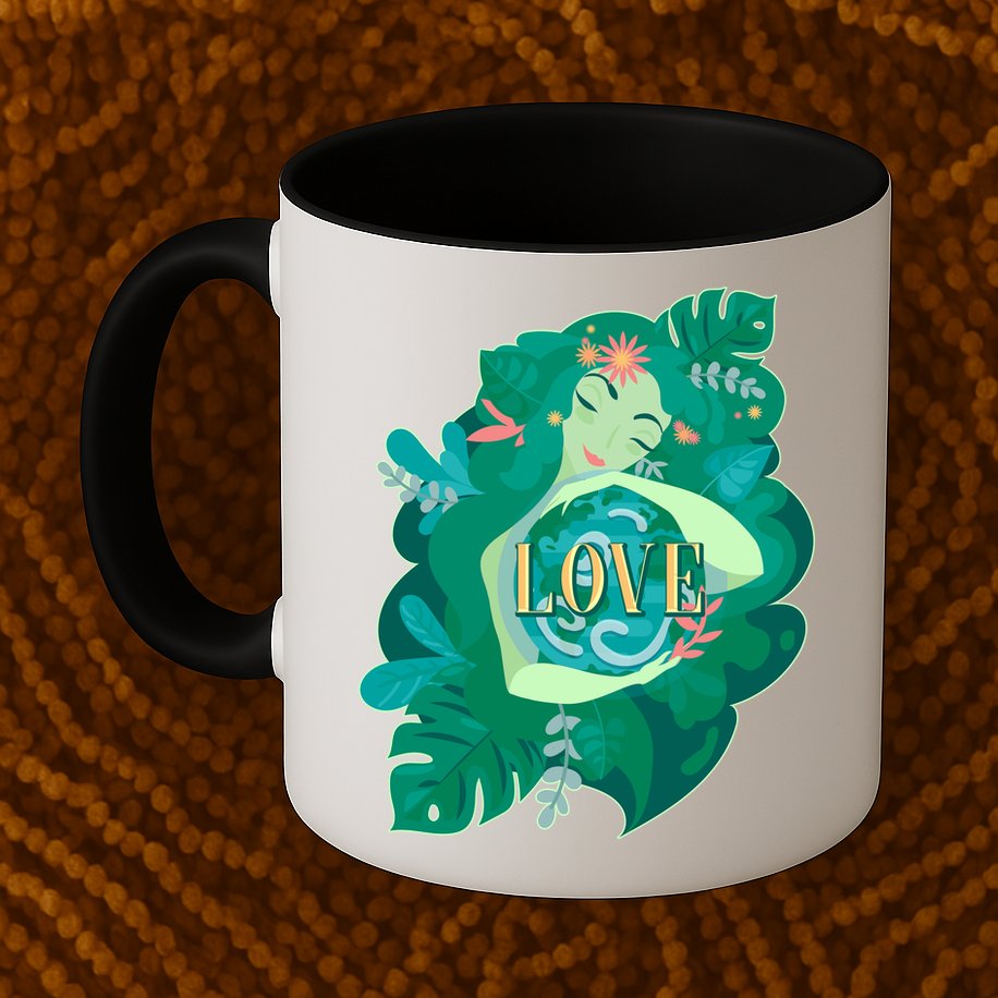 Mother Earth Hugging Earth Love Earth Day Mug