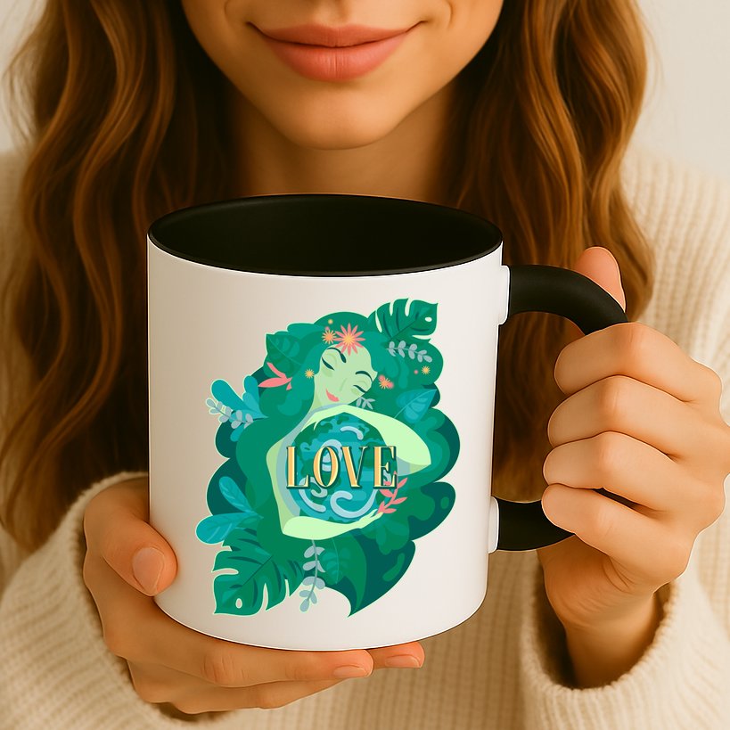 Mother Earth Hugging Earth Love Earth Day Mug