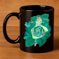 Mother Earth Hugging Earth Love Earth Day 11oz C Handle Ceramic Mug