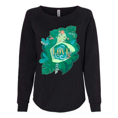 Mother Earth Hugging Earth Love Earth Day Womens California Wash Sweatshirt