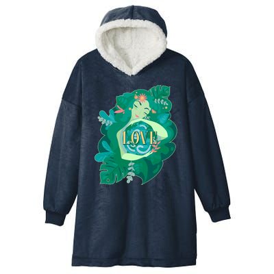 Mother Earth Hugging Earth Love Earth Day Hooded Wearable Blanket