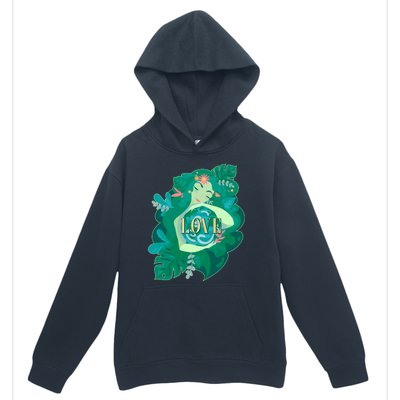 Mother Earth Hugging Earth Love Earth Day Urban Pullover Hoodie