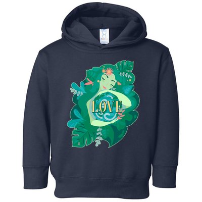 Mother Earth Hugging Earth Love Earth Day Toddler Hoodie