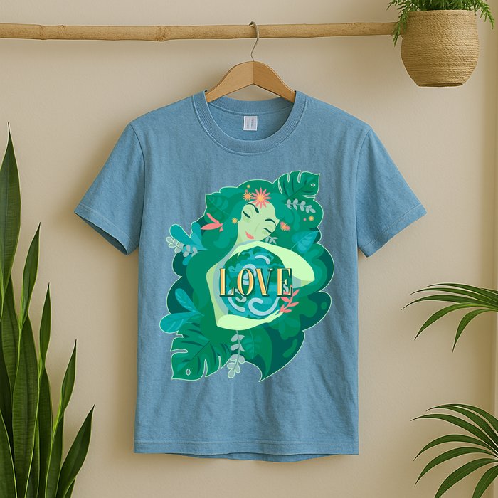 Mother Earth Hugging Earth Love Earth Day T-Shirt