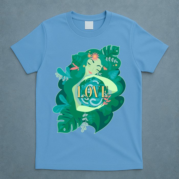 Mother Earth Hugging Earth Love Earth Day T-Shirt