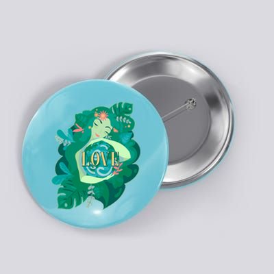 Mother Earth Hugging Earth Love Earth Day Button