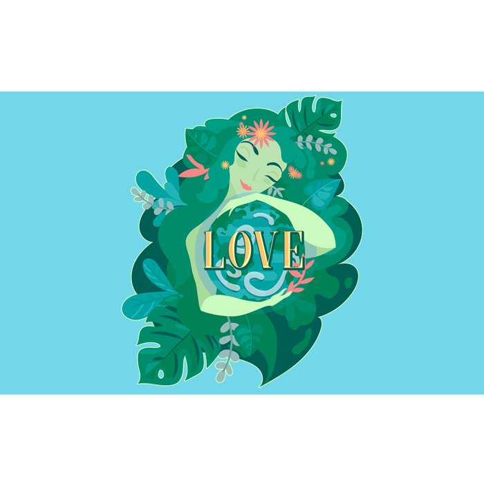 Mother Earth Hugging Earth Love Earth Day Bumper Sticker