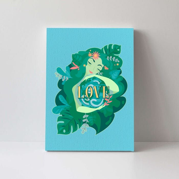 Mother Earth Hugging Earth Love Earth Day Canvas