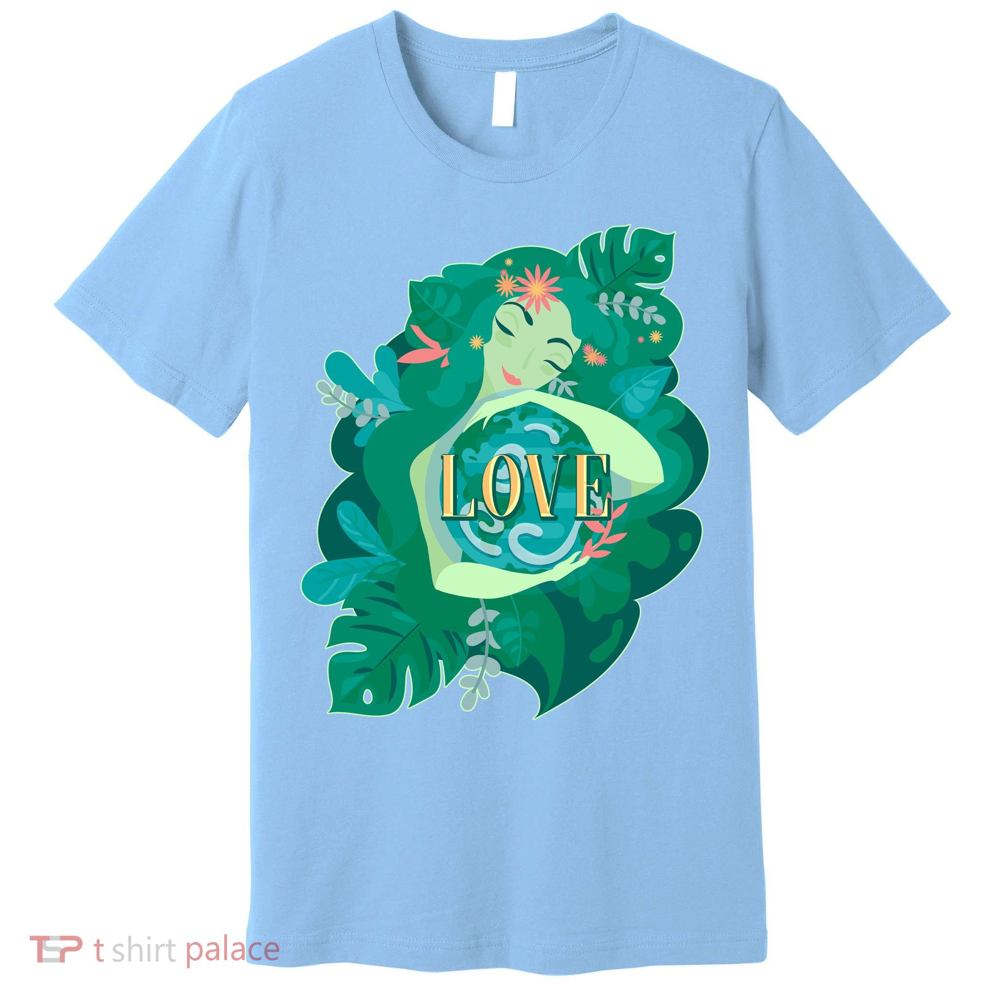 Mother Earth Hugging Earth Love Earth Day Premium T-Shirt