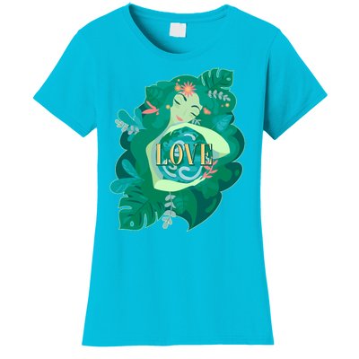 Mother Earth Hugging Earth Love Earth Day Women's T-Shirt