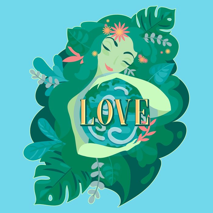 Mother Earth Hugging Earth Love Earth Day Kids T-Shirt