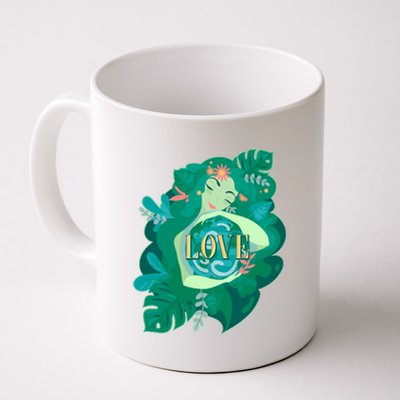 Mother Earth Hugging Earth Love Earth Day Coffee Mug