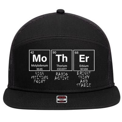 MoThEr Elements Funny Gift For Moms 7 Panel Mesh Trucker Snapback Hat