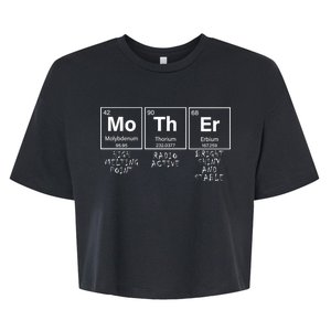 MoThEr Elements Funny Gift For Moms Bella+Canvas Jersey Crop Tee