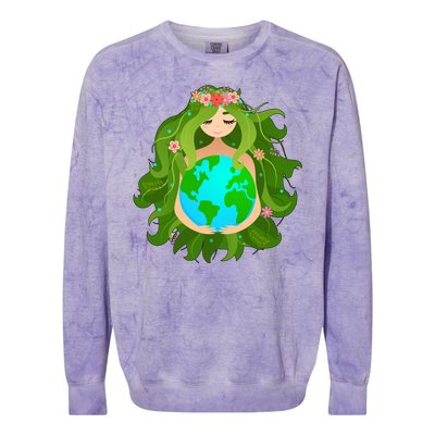 Mother Gaia Earth World Cute Colorblast Crewneck Sweatshirt