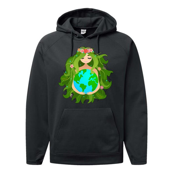 Mother Gaia Earth World Cute Performance Fleece Hoodie