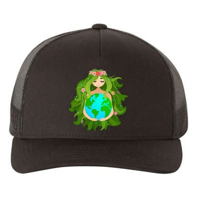 Mother Gaia Earth World Cute Yupoong Adult 5-Panel Trucker Hat