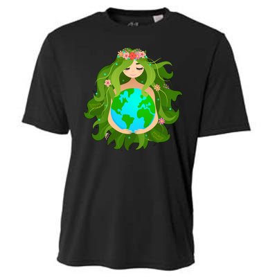 Mother Gaia Earth World Cute Cooling Performance Crew T-Shirt