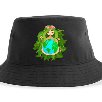 Mother Gaia Earth World Cute Sustainable Bucket Hat