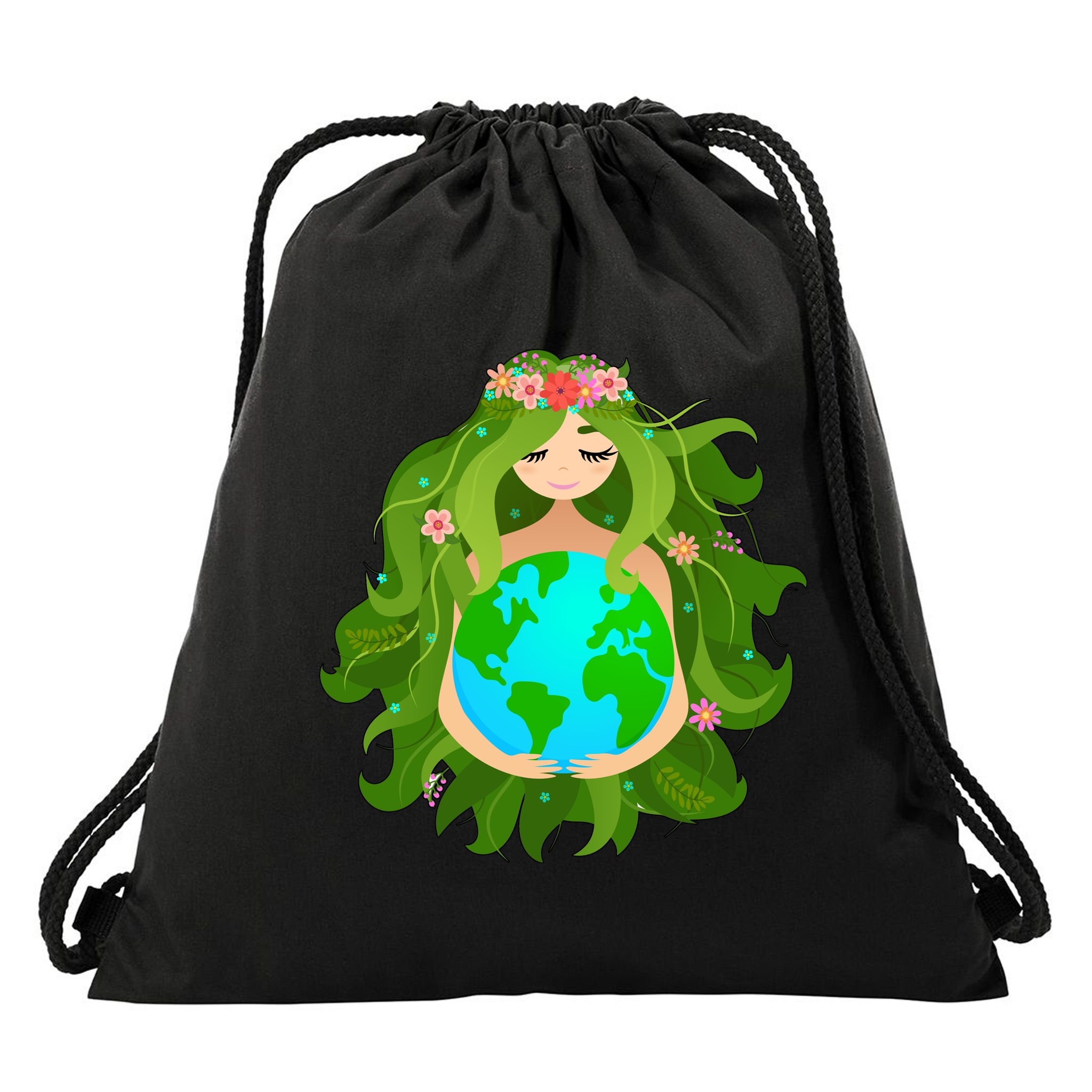 Mother Gaia Earth World Cute Drawstring Bag