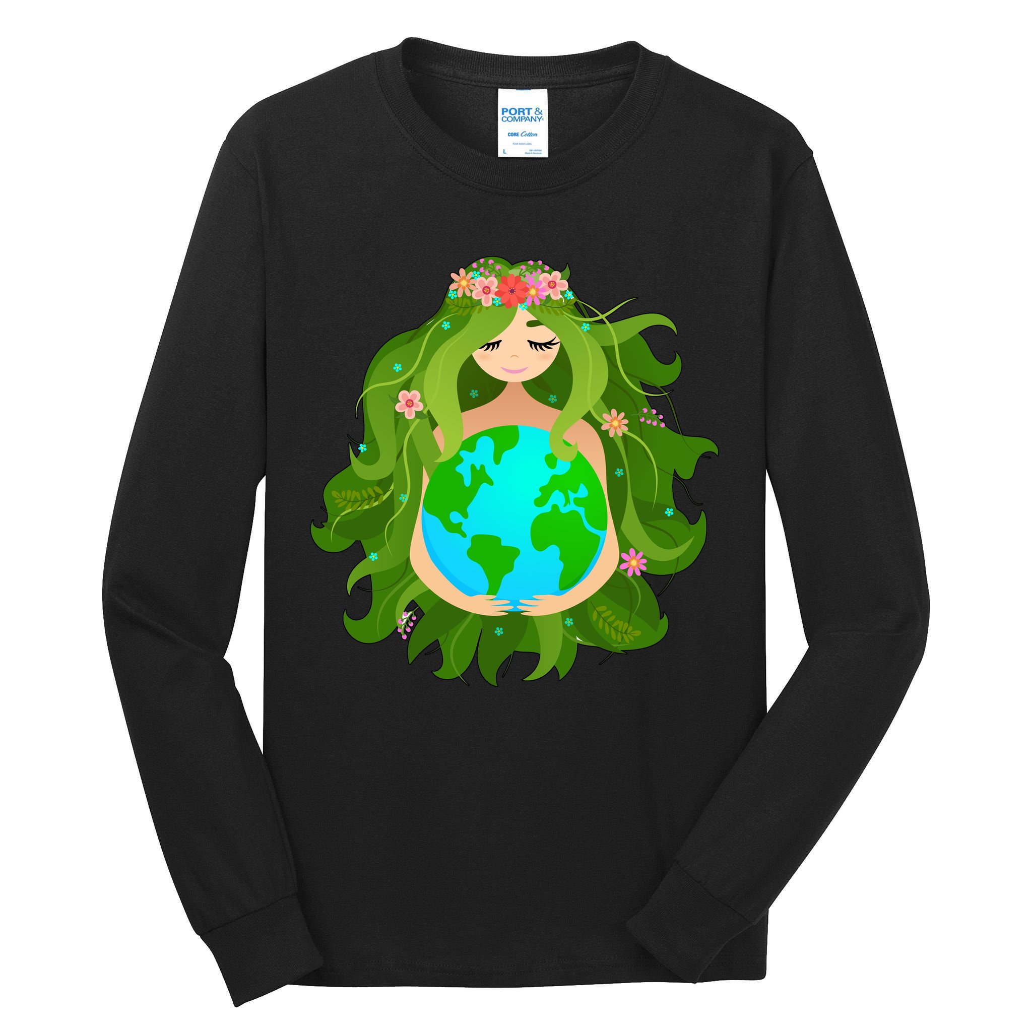 Mother Gaia Earth World Cute Tall Long Sleeve T-Shirt
