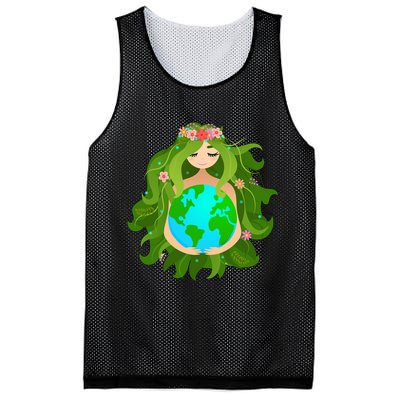 Mother Gaia Earth World Cute Mesh Reversible Basketball Jersey Tank