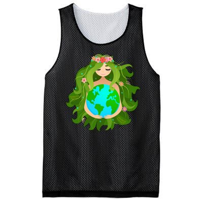 Mother Gaia Earth World Cute Mesh Reversible Basketball Jersey Tank