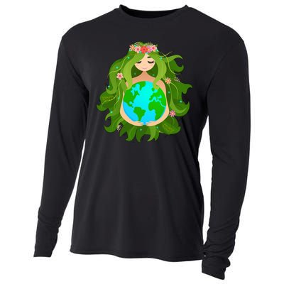 Mother Gaia Earth World Cute Cooling Performance Long Sleeve Crew