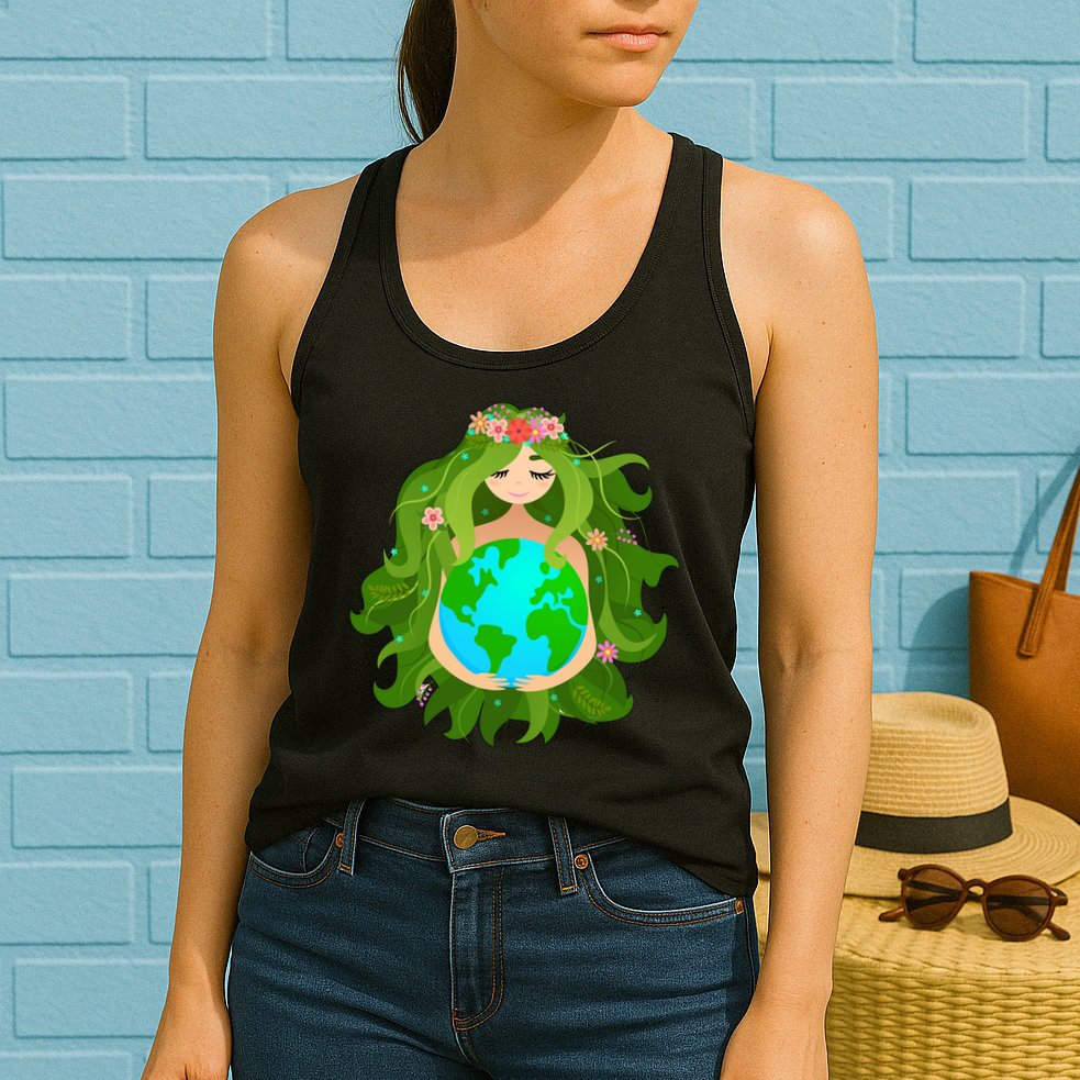 Mother Gaia Earth World Cute Womens Tank Top