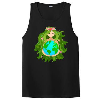 Mother Gaia Earth World Cute PosiCharge Competitor Tank