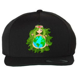 Mother Gaia Earth World Cute Wool Snapback Cap