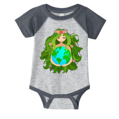 Mother Gaia Earth World Cute Infant Baby Jersey Bodysuit