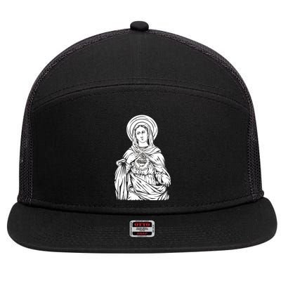 Mother Mary 7 Panel Mesh Trucker Snapback Hat