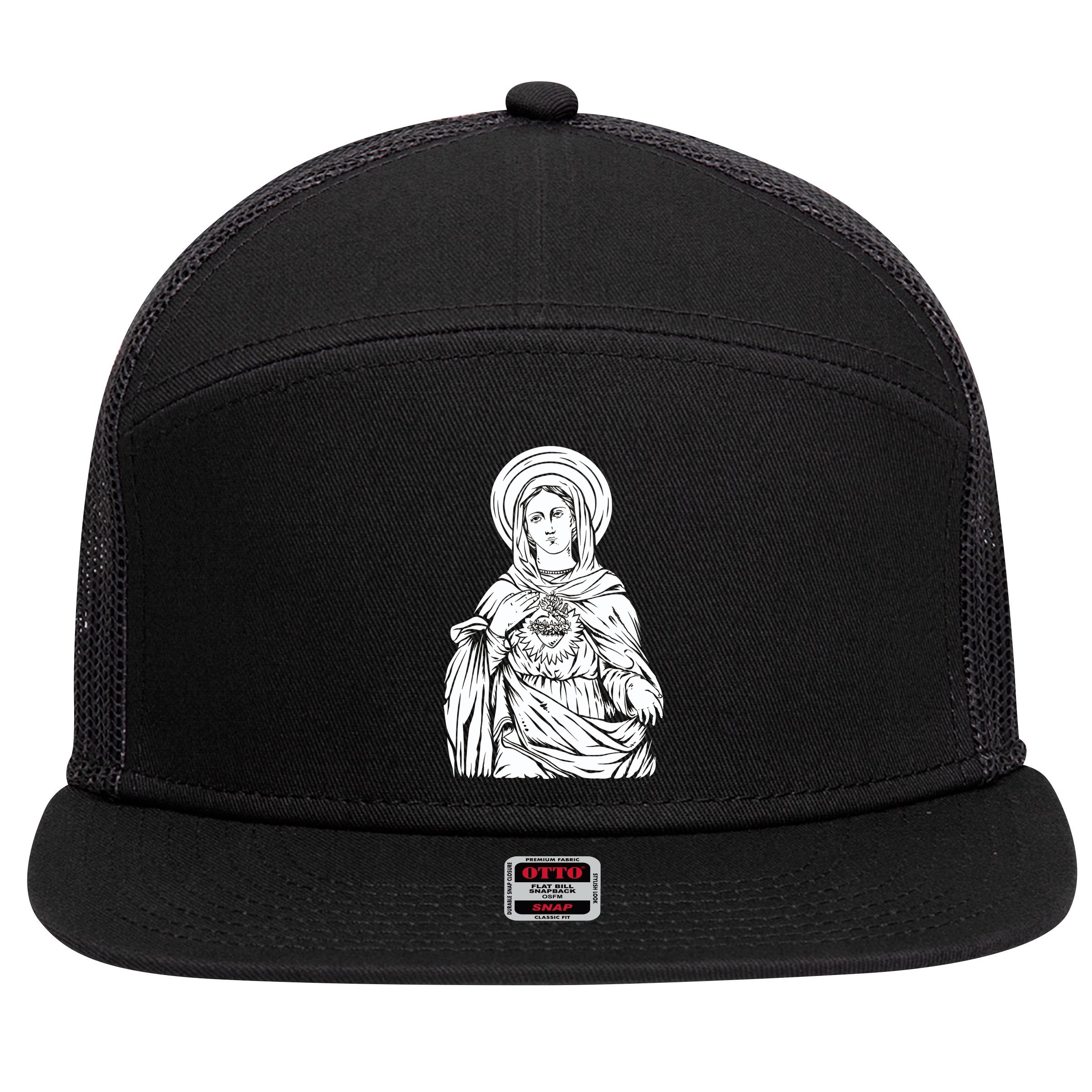 Mother Mary 7 Panel Mesh Trucker Snapback Hat