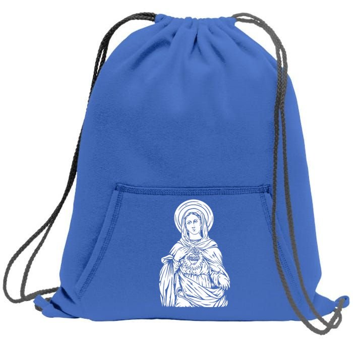 Mother Mary Sweatshirt Cinch Pack Bag