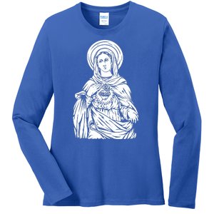 Mother Mary Ladies Long Sleeve Shirt