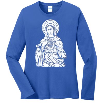 Mother Mary Ladies Long Sleeve Shirt