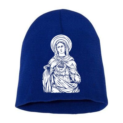 Mother Mary Short Acrylic Beanie