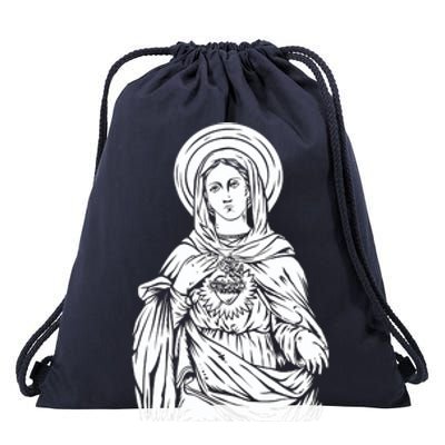 Mother Mary Drawstring Bag