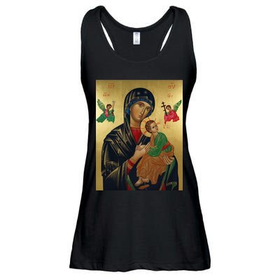 Mother Mary And Jesus Ladies Essential Flowy Tank