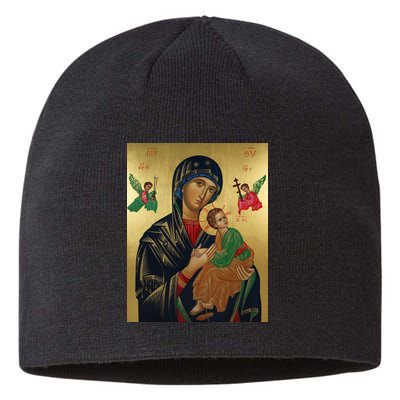 Mother Mary And Jesus Sustainable Beanie