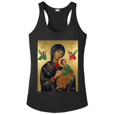 Mother Mary And Jesus Ladies PosiCharge Competitor Racerback Tank