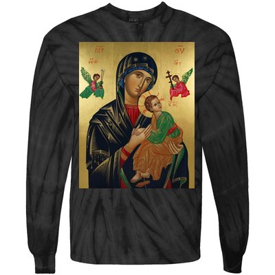 Mother Mary And Jesus Tie-Dye Long Sleeve Shirt