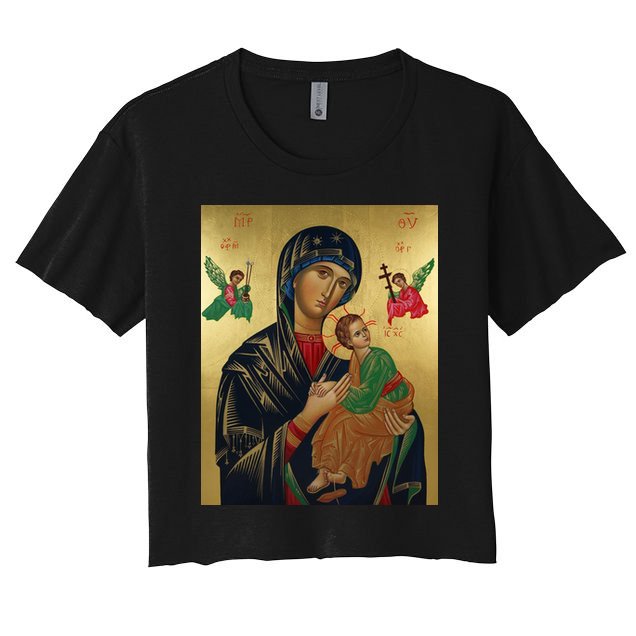 Mother Mary And Jesus Crop Top