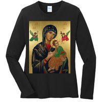 Mother Mary And Jesus Ladies Long Sleeve Shirt