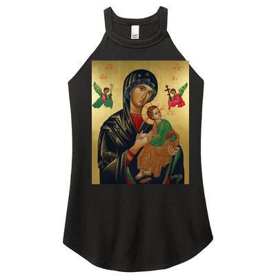 Mother Mary And Jesus Women’s Perfect Tri Rocker Tank