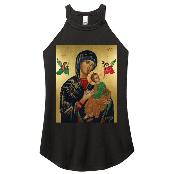 Mother Mary And Jesus Women’s Perfect Tri Rocker Tank