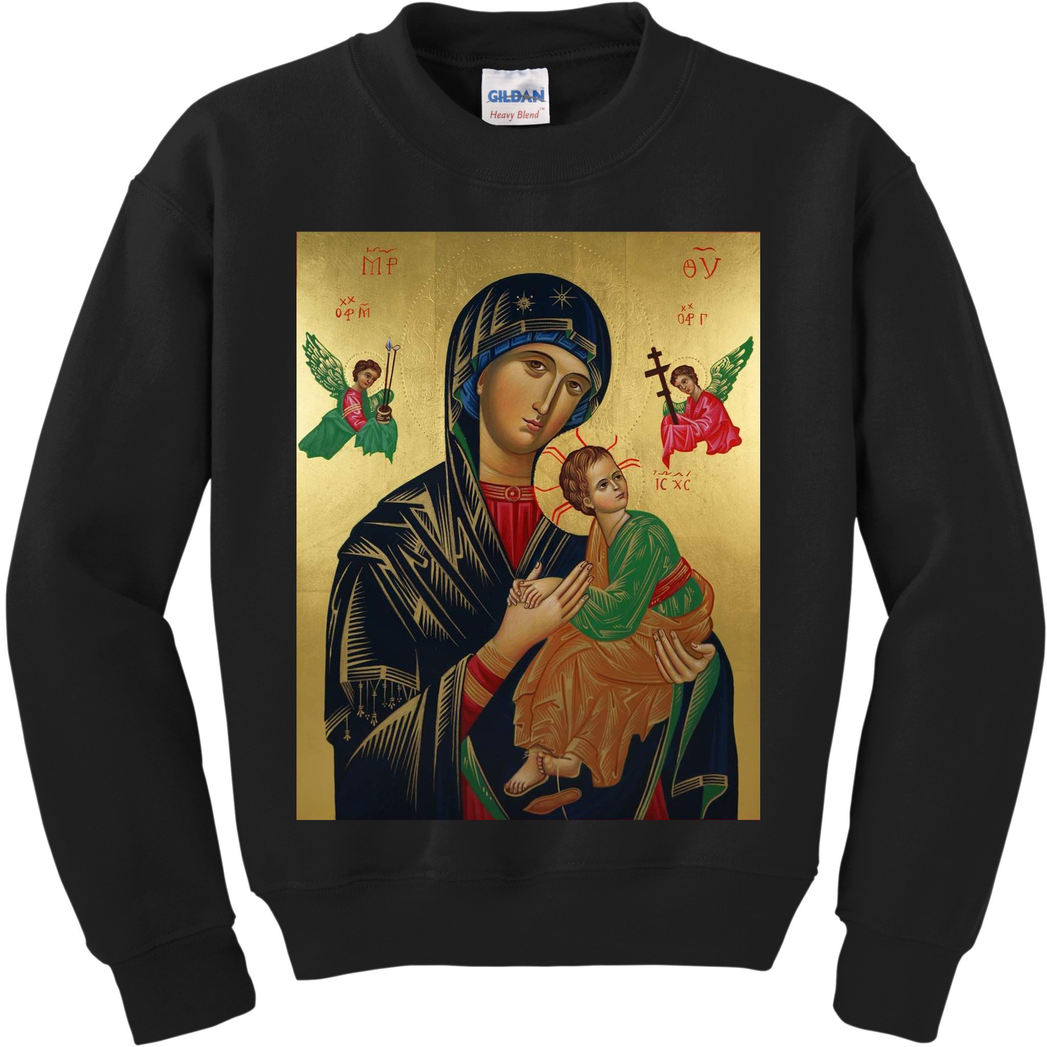 Mother Mary And Jesus Kids Sweatshirt