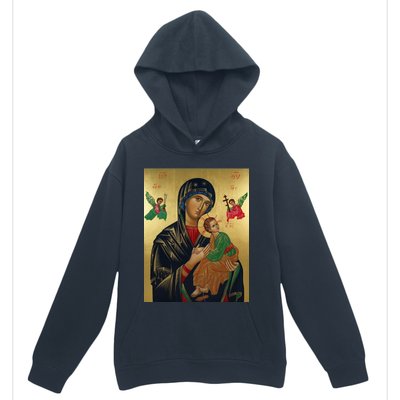 Mother Mary And Jesus Urban Pullover Hoodie