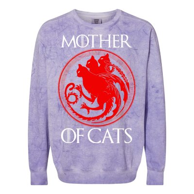 Mother Of Cats Colorblast Crewneck Sweatshirt